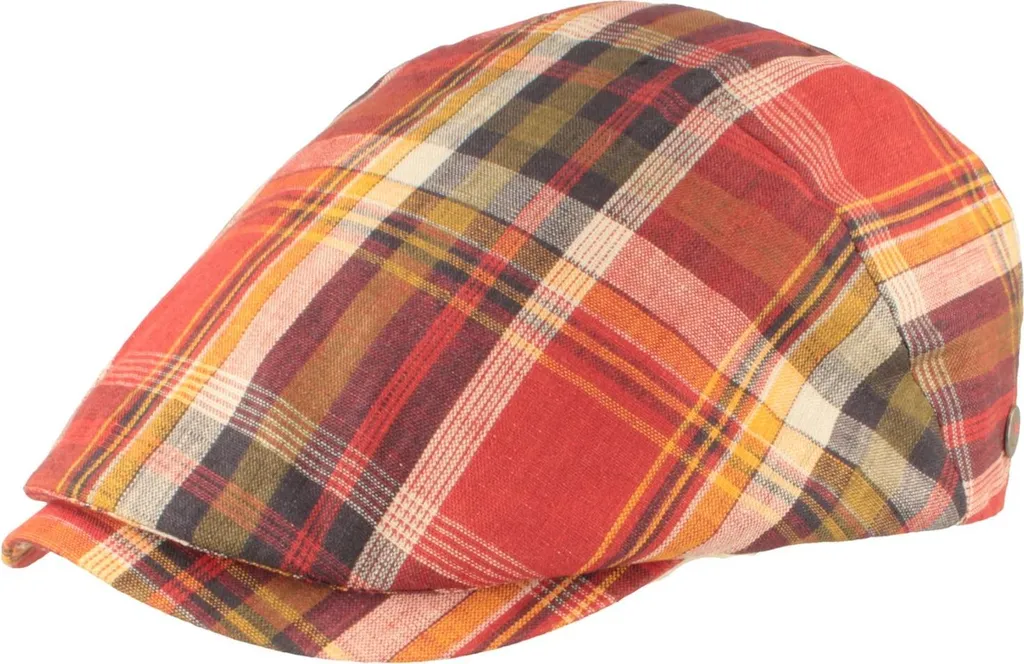 Coppola Balke in Puro Lino: Berretto Sportivo Monopezzo a Scacchi