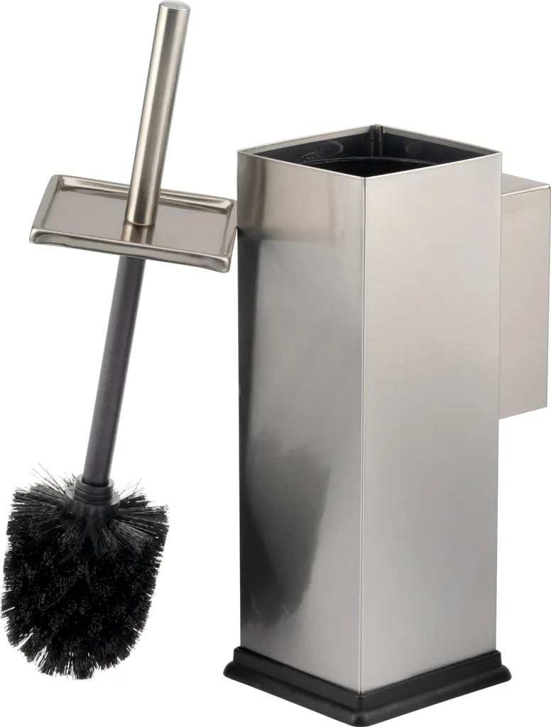 Set WC bremermann in Acciaio Inox Angolare con Supporto a Parete