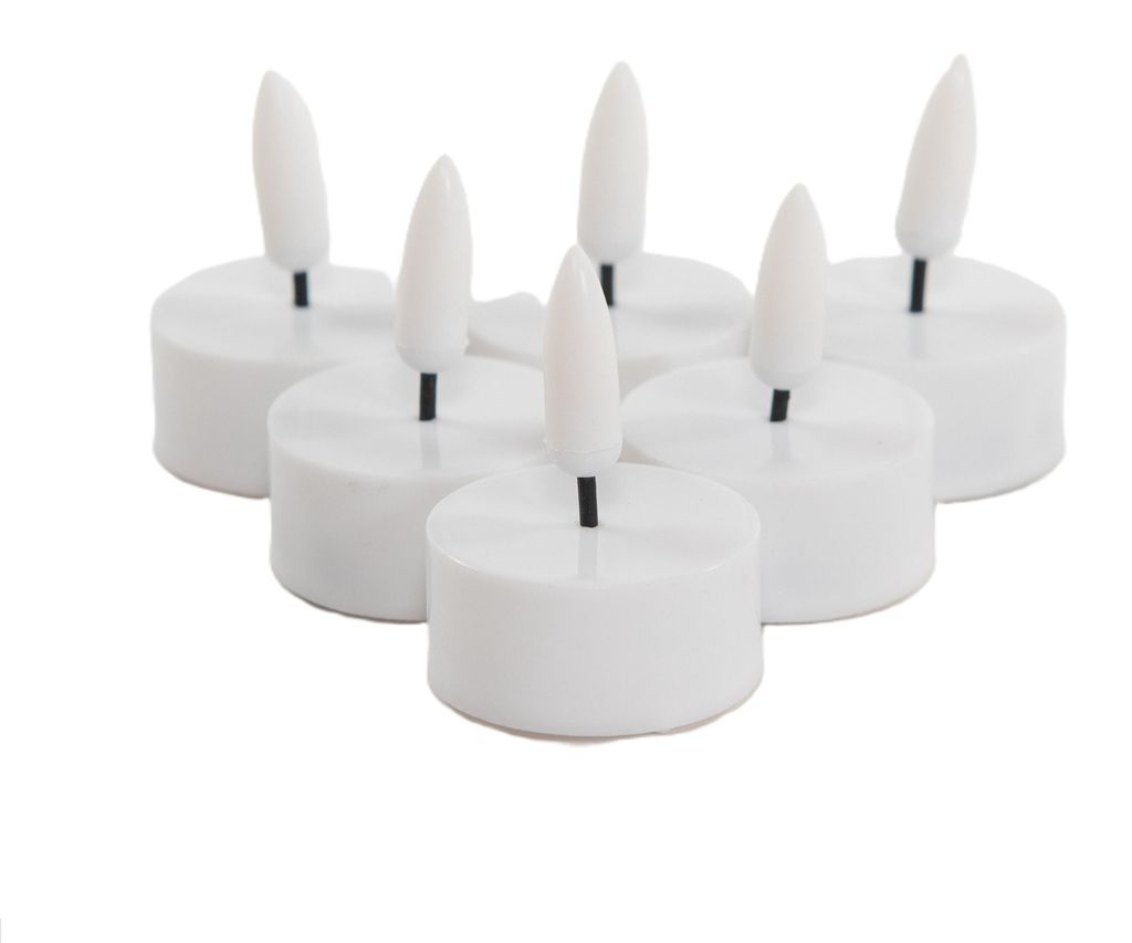 Anna's Collection LED-Teelichter - 6x -weis - 4 x 2 cm Produktbild 