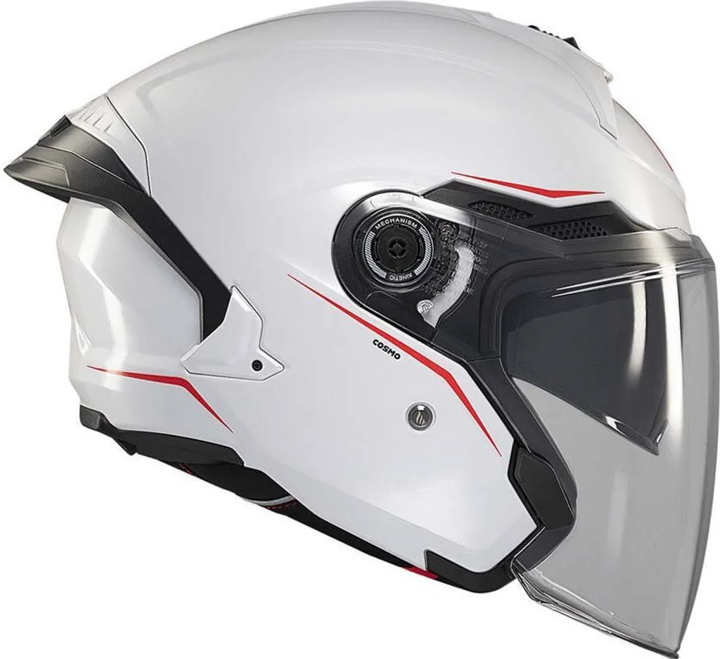 Casque Jet MT Helmets Cosmo SV Solid A0 Blanc Brillant Taille XL