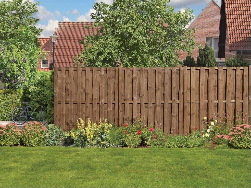 WOODTEX Braun 180x180 cm Sichtschutzzaun, Gartenzaun aus Produktbild 
