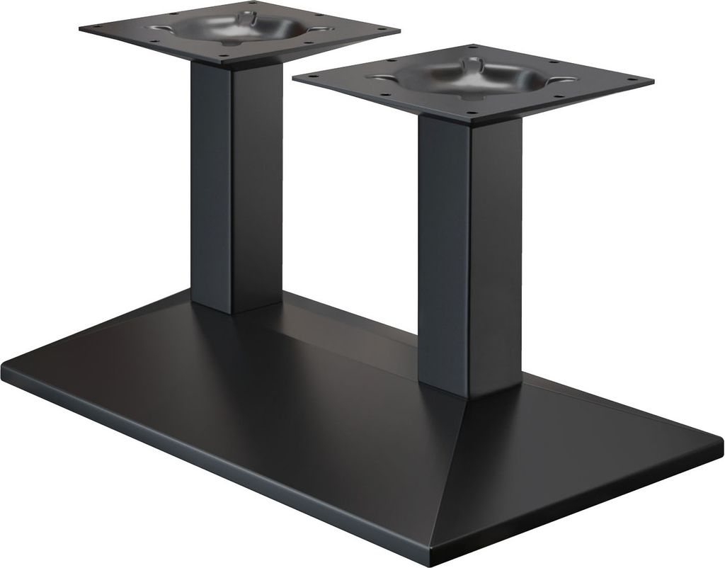 KPL | Bistro Tisch | B:T 130 x 80 cm | H 46 cm | Schwarz | Gestell: Schwarz | Bistrotisch Gastro Tisch