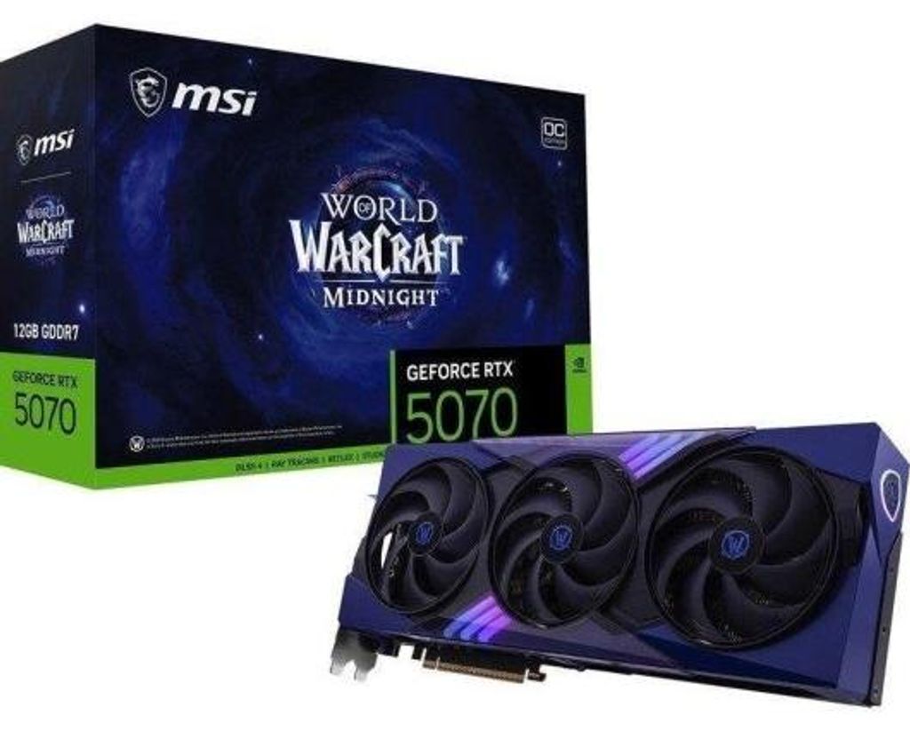 MSI GeForce RTX 5070 12G World of Warcraft MIDNIGHT VOID Produktbild 