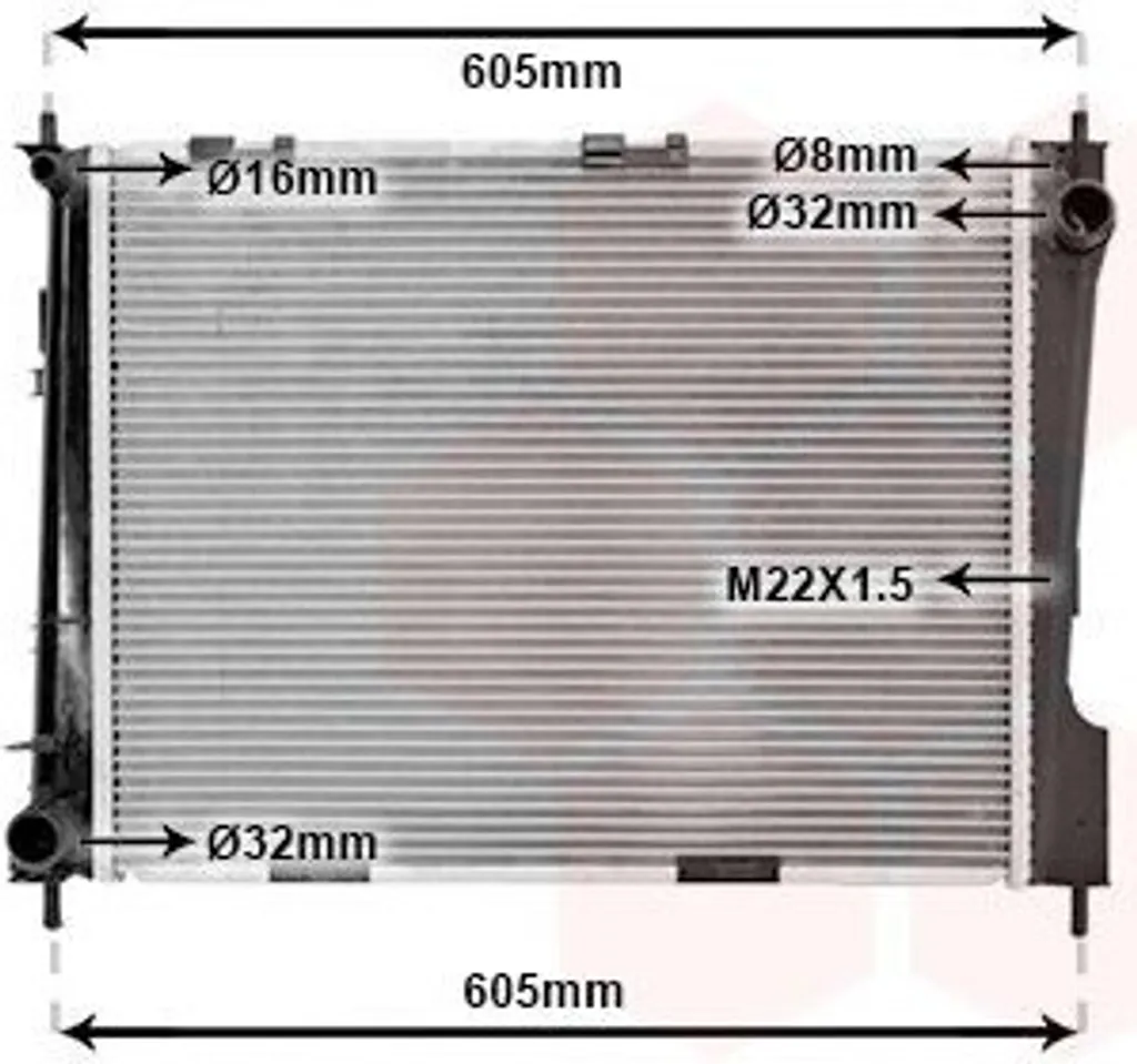 VAN WEZEL Radiatore Motore 01002119 Per ALFA ROMEO GIULIETTA (940) - 4
