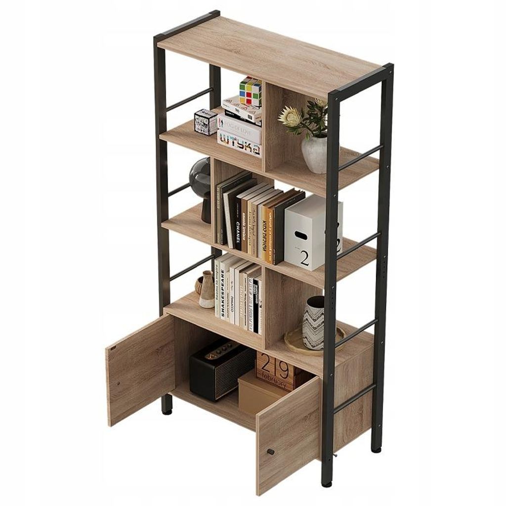 MODERNES UNIVERSAL-BÜCHERREGAL MIT VERSCHLIEßBAREN Produktbild 