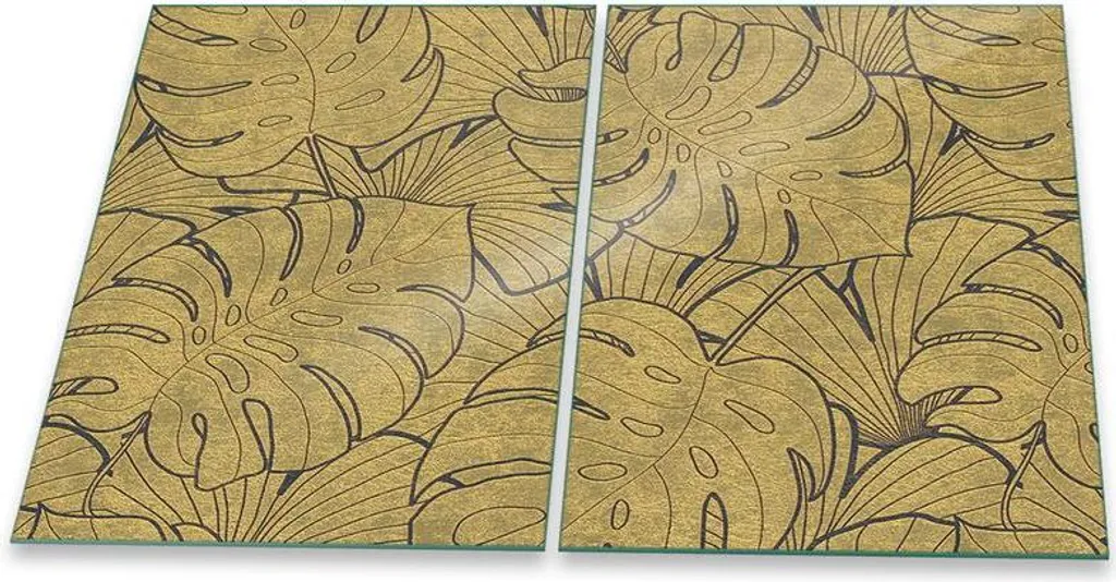 Piastre Copri Piano Cottura Astratto Beige 40x52 - Set da 2