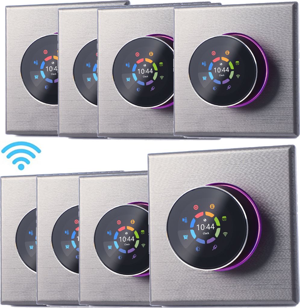 8X WiFi Thermostat Digital LCD Raumthermostat Programmierbare Wandthermostat Unterputz Fußbodenheizung fuer 5A Warmwasserbereitung ,Tastensteuerun...
