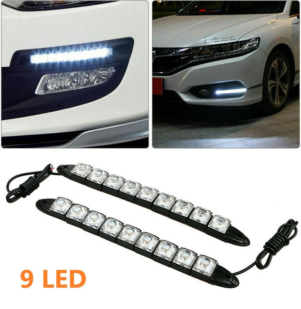 2pcs 8 LED Auto Tagfahrlicht Driving DRL Nebelscheinwerfer Licht Super weiß 12V