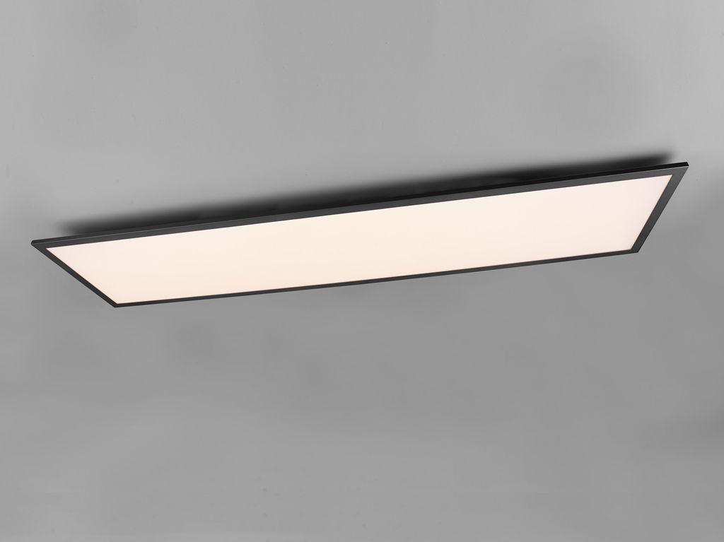 LED Deckenleuchte ALPHA Schwarz großes Panel 119x29cm, 5cm Produktbild 