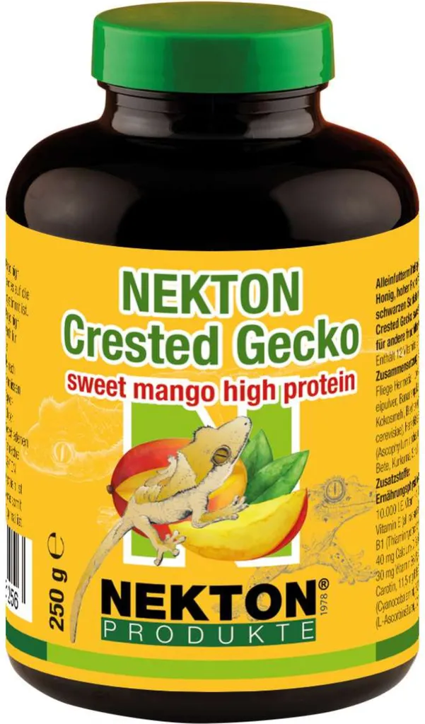 Nekton Crested Gecko 250G Riche en Protéines Saveur Mangue pour Gekos