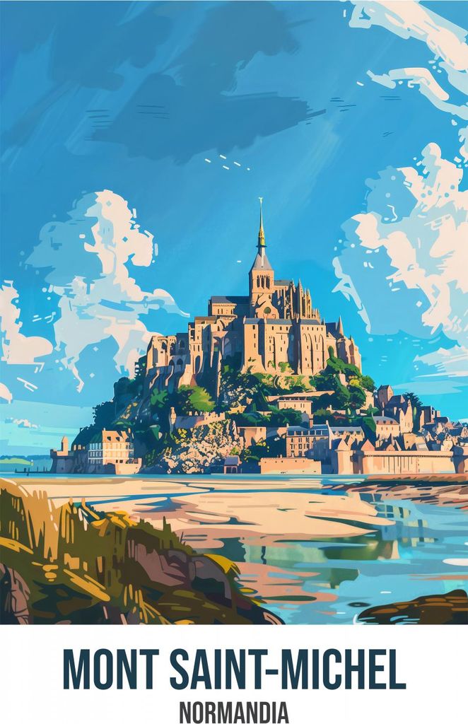 Plakat 59,4x84,1cm Mont Saint-Michel