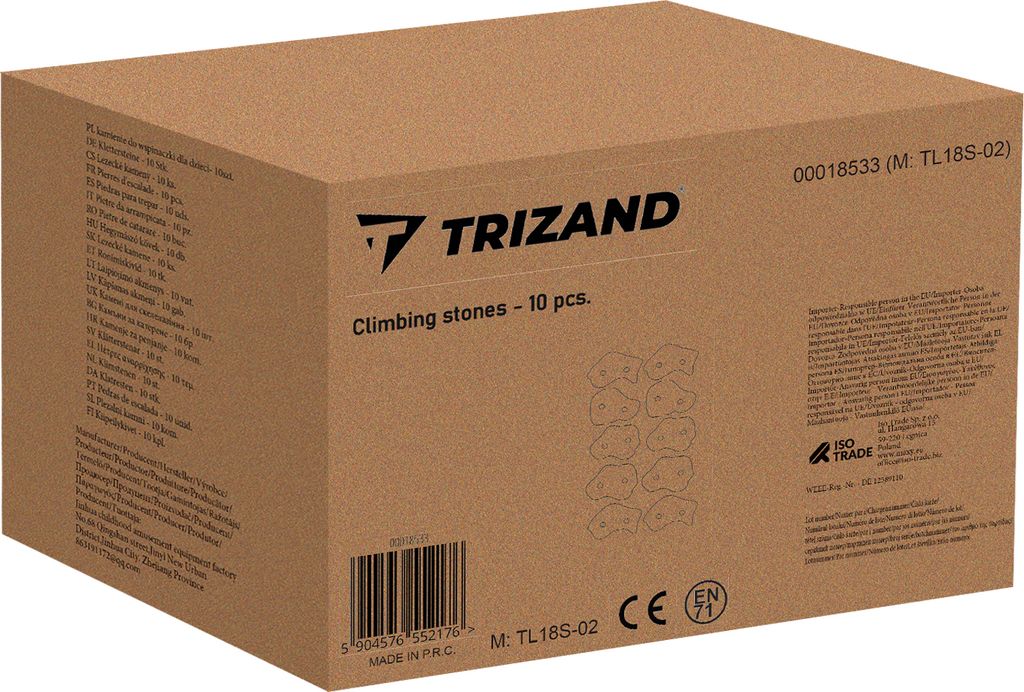 Trizand 18533 Uchwyty do kamieni wspinaczkowych 10 szt. Zdjęcie produktu 12