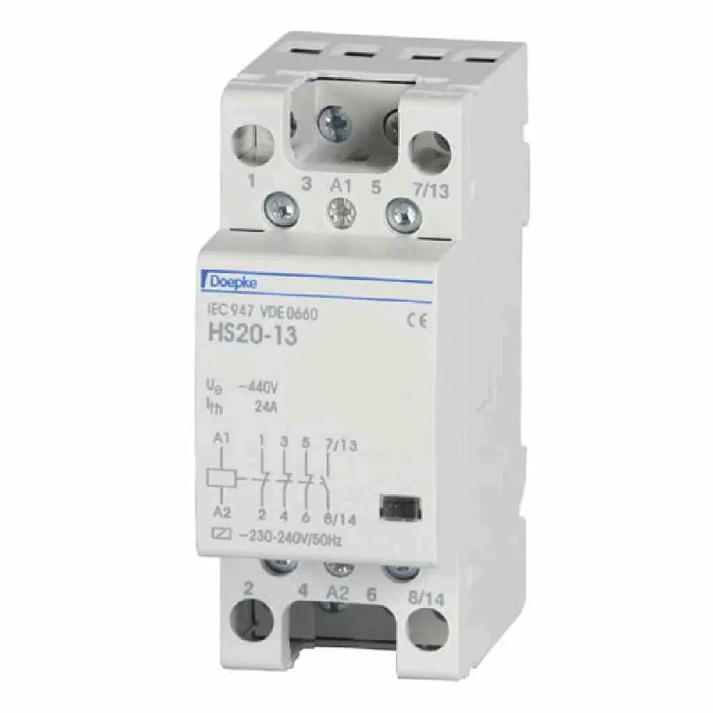 Contacteur pour chauffage et éclairage Doepke HS25-40 4S 25A 230V rail DIN