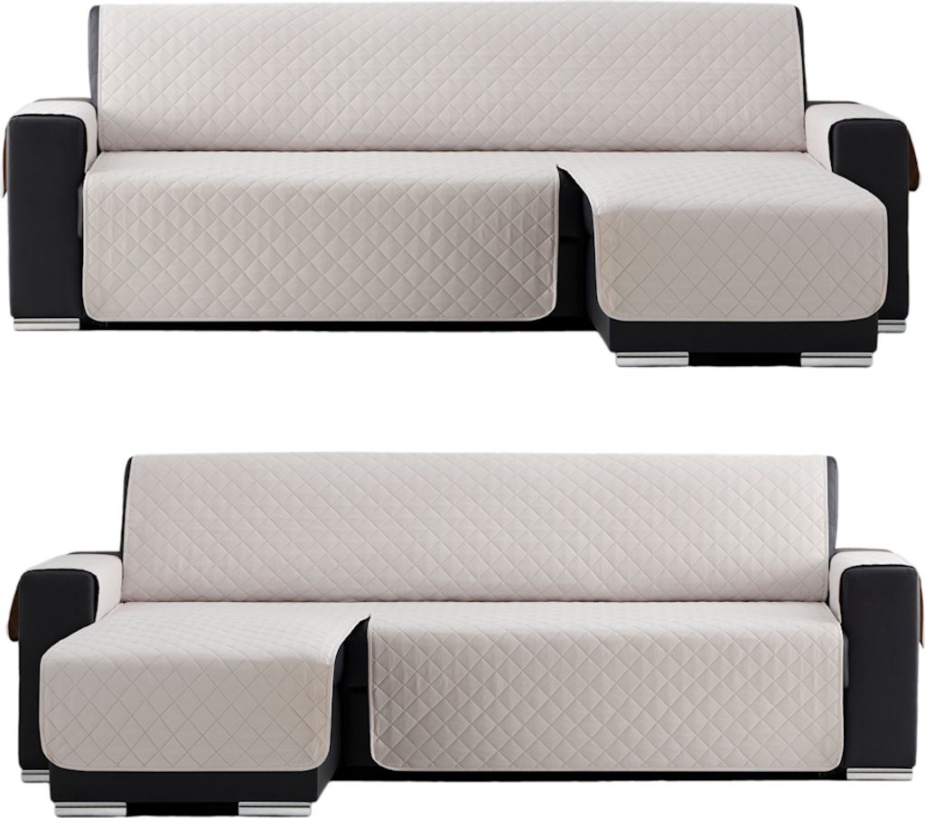 BESTCOVERS Ecksofa Zweiseitig Spain Alcantara Touch Ecksofaschutz Sofaschoner Ecksofabezug Ecksofa mit Ottomane Sofaschonbezug Ecksofa Überwurf Ec...