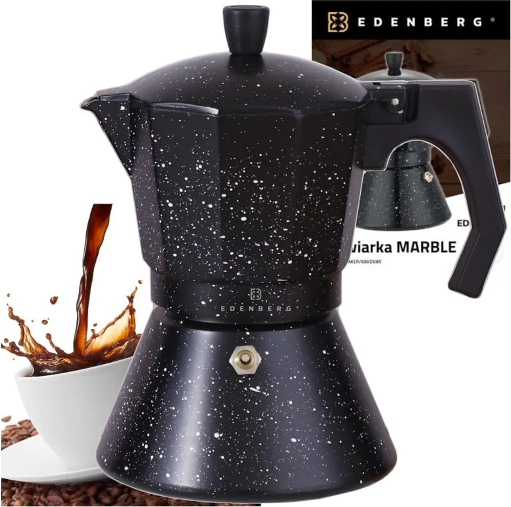 Percolatore Macchina Caffè 6 Tazze Marmo - Espresso 300ml Induzione