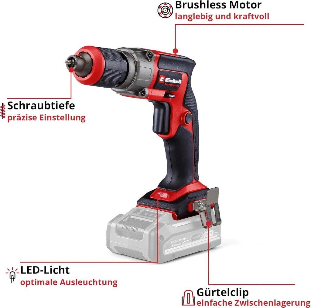 Einhell Professionel Trockenbauschrauber TP-DY 18 Li- BL Produktbild 
