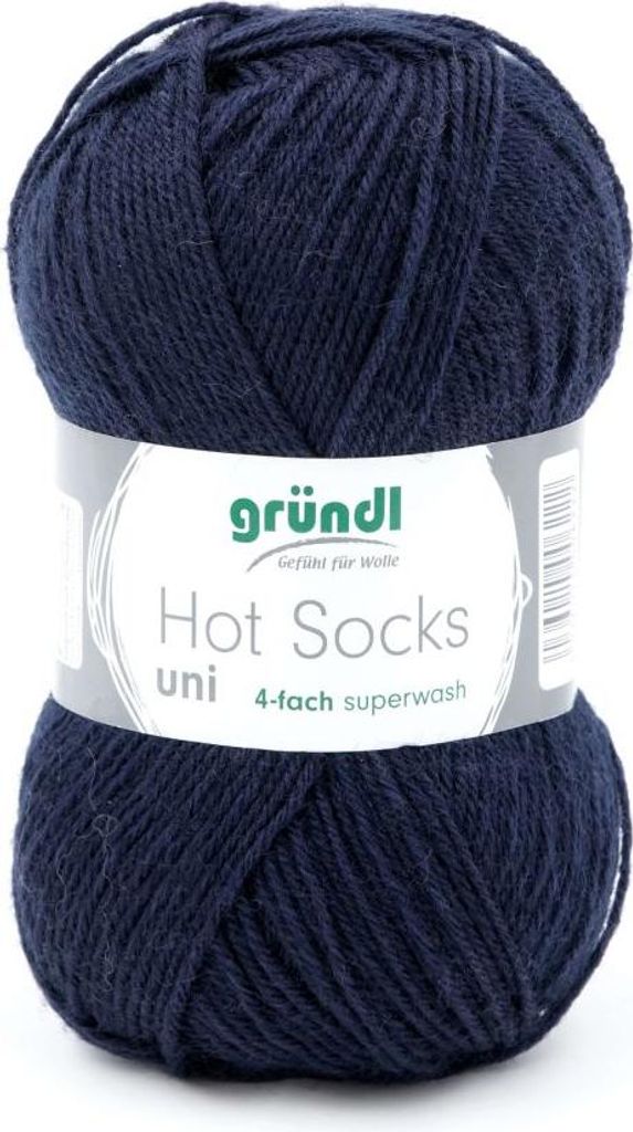 Gründl Wolle Hot Socks uni 50 g marine Produktbild 