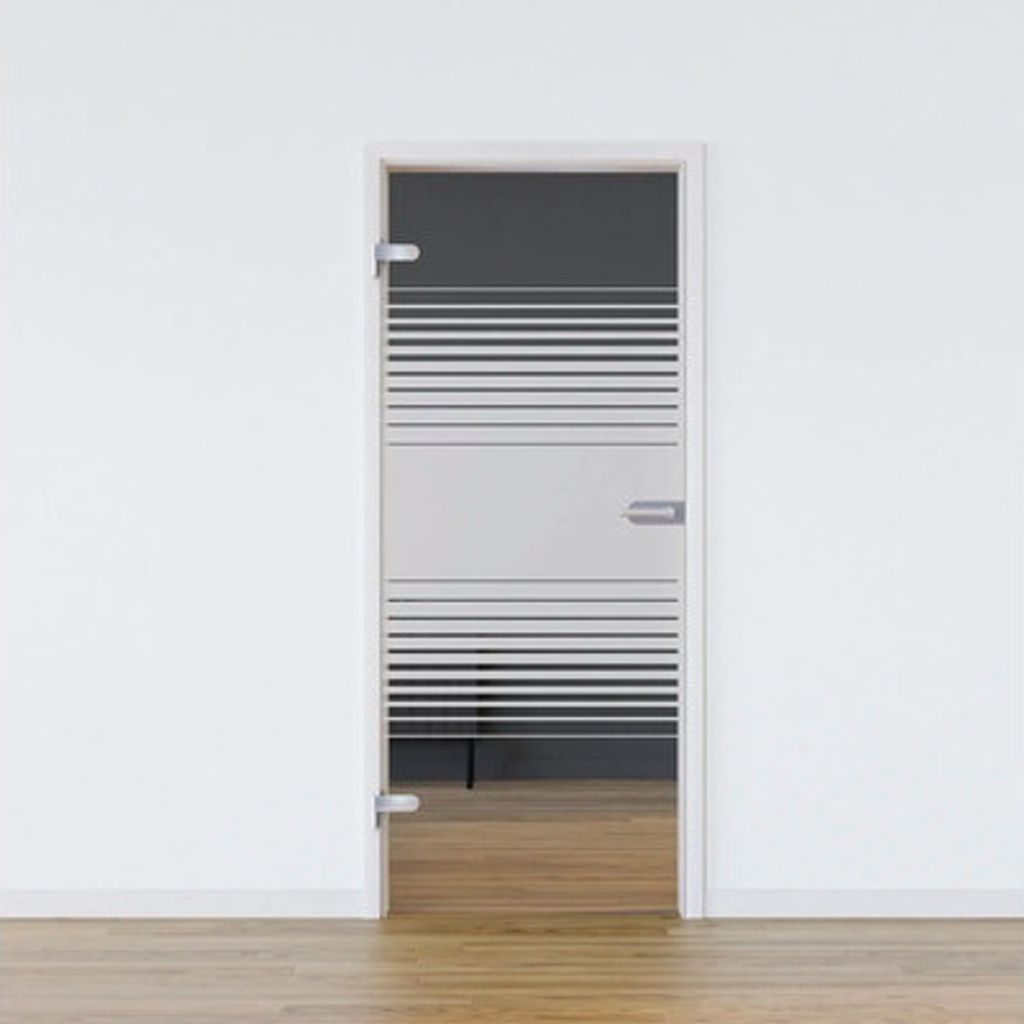 Pertura Glastür Komplettset Glera Strata 834x1960x8 mm Links inkl. Studio Beschlag Edelstahl unverschließbar