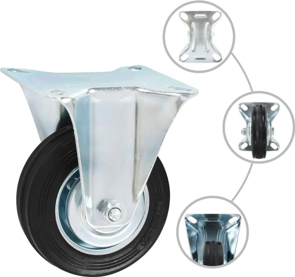 vidaXL Bockrollen 4 Stk. 100 mm