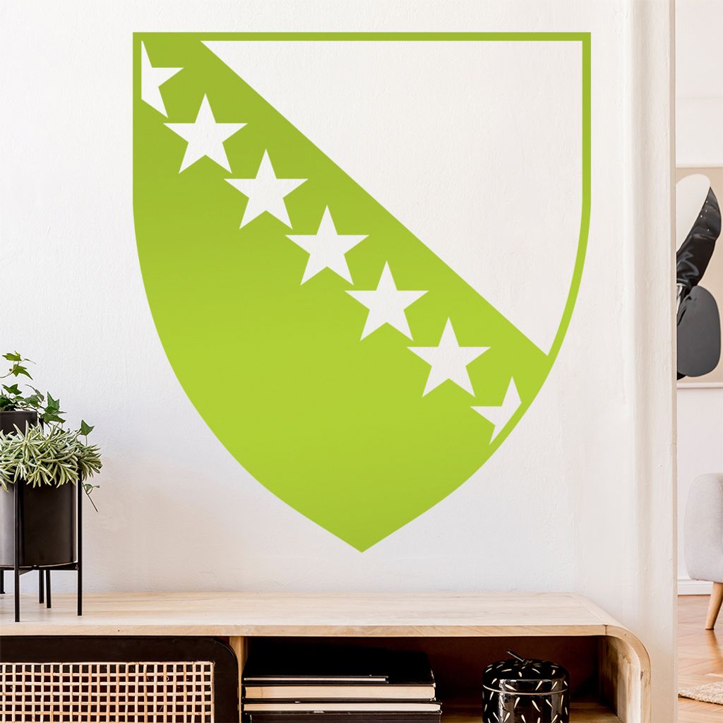 Bosnien Herzegowina Wandtattoo Wandaufkleber Wall Sticker - Dekoration, Küche, Wohnzimmer, Schlafzimmer, Badezimmer