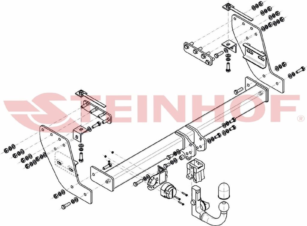 Z546387 Anhängerkupplung passend für FIAT Fullback 2015-08/2019 abnehmbar