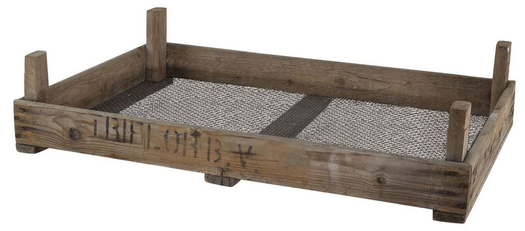 Altes Trockensieb mit Aufdruck des Erzeugernamens, ideal Produktbild 