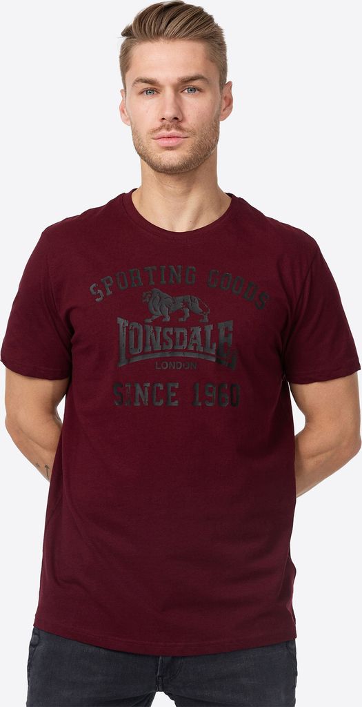 Herren T-Shirt normale Passform Doppelpack TORBAY Black/Oxblood 5XL Lonsdale