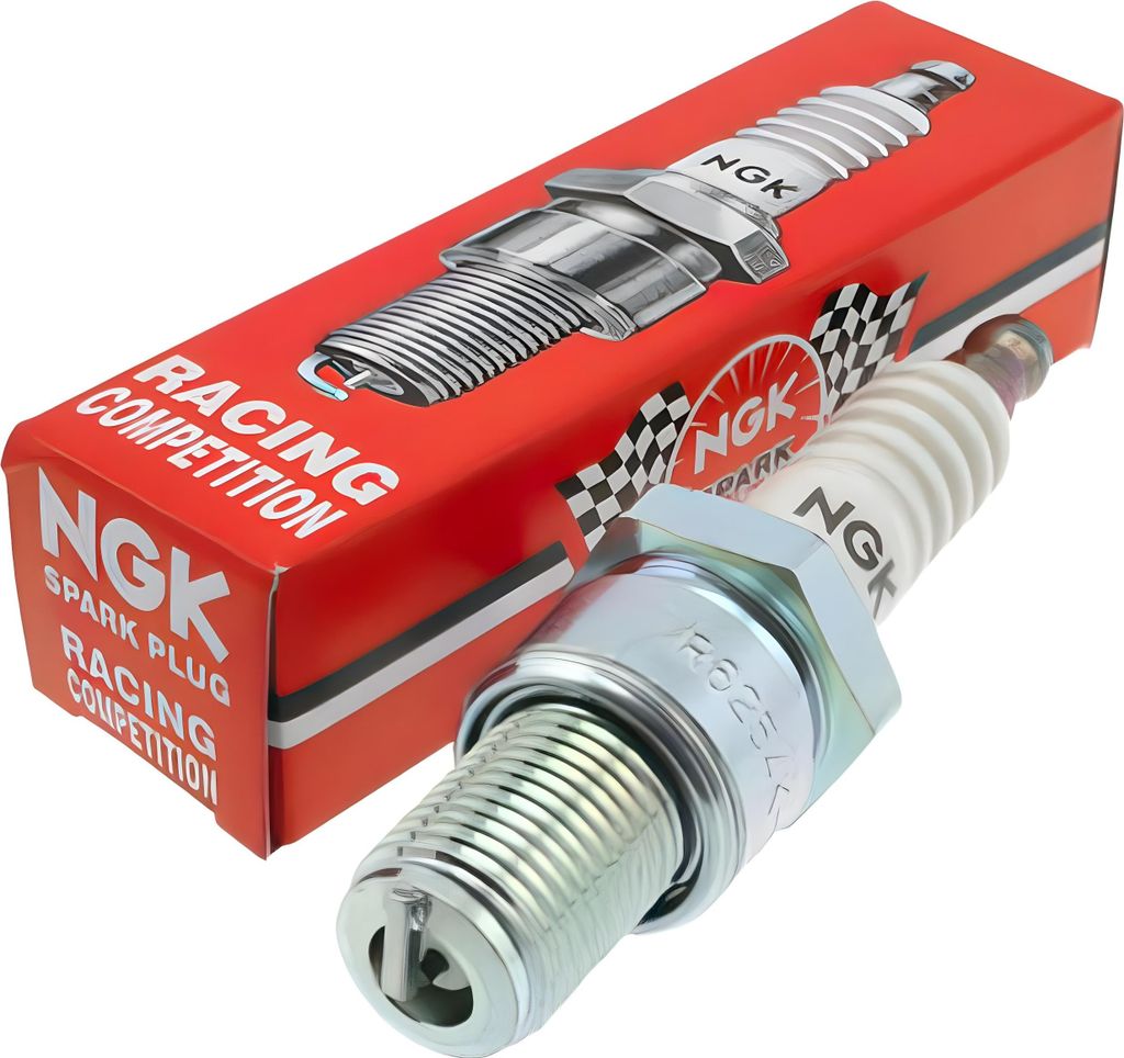 Zündkerzen Set NGK 2x R6252E-105 Racing-Zündkerze / Rennzündkerze entstört, Elektrodenabstand 1,05mm, 2396