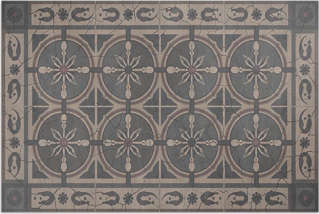 Rustikale geometrische Ornamente – Vinylteppich – 60x90 cm – Outdoor Teppich – Terrasse – Wetterfest – Modern