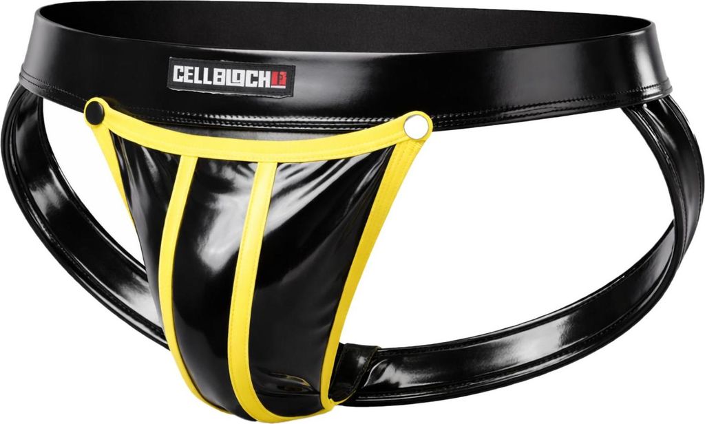 CELLBLOCK 13 - Herren Unterwäsche - Iron Grip Snap Off Jockstrap Yellow - 1x Größe L