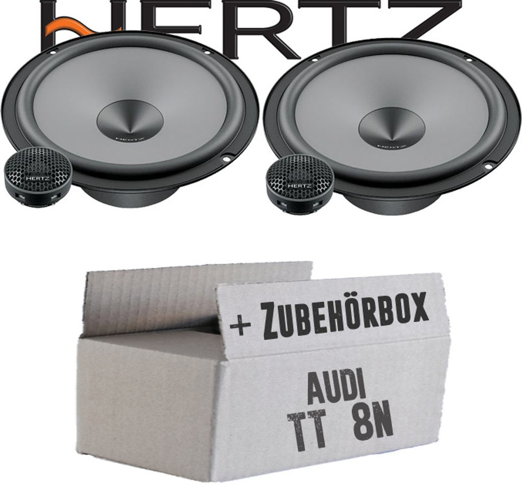 Hertz K 165 - KIT - 16,5cm Lautsprecher Komposystem - Einbauset passend für Audi TT 8N Heck - justSOUND