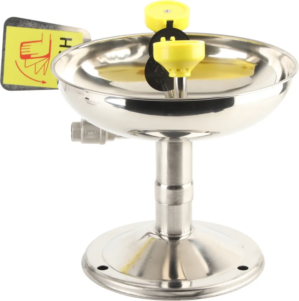 Laveur d'yeux inox 304 contre projections chimiques : sécurité garantie