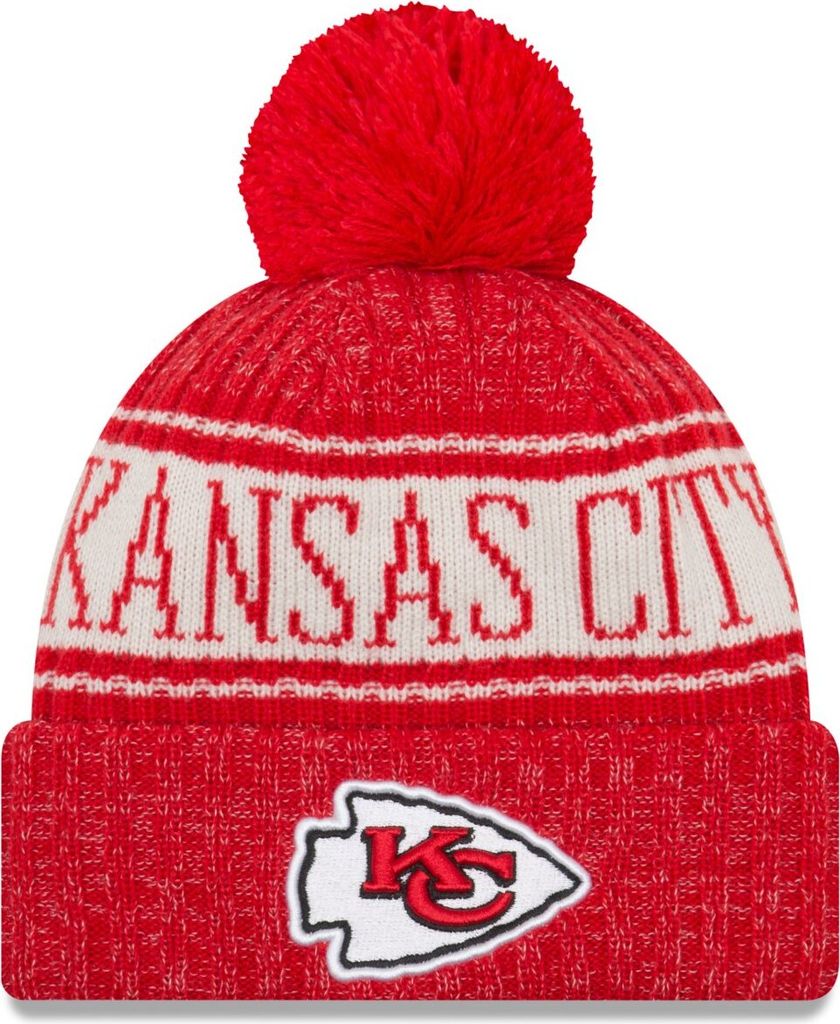 New Era NFL Sideline Winter Bobble Mütze Kansas City Chiefs Zdjęcie produktu 