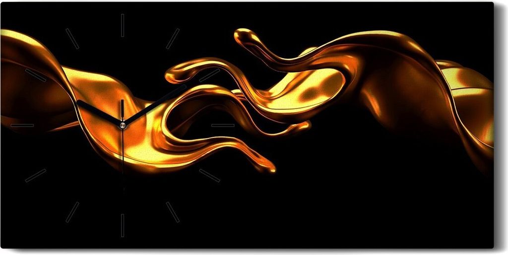 Wanduhr Bürouhr Leinwand Bild Geräuschlos 60x30 Malerei Abstrakte Kunst - schwarze Hände