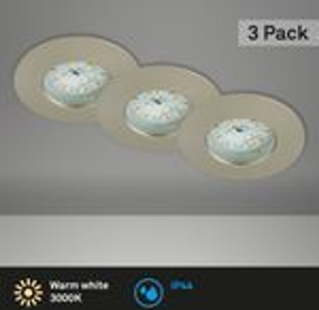 Briloner LED Einbauleuchten IP44 1x5W 3x400 lm nickel/matt Produktbild 
