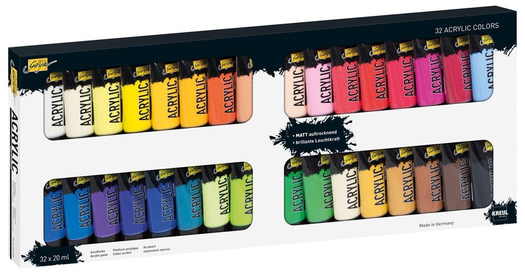 KREUL Acrylfarbe SOLO Goya Acrylic, 20 ml, 32er-Set Zdjęcie produktu 