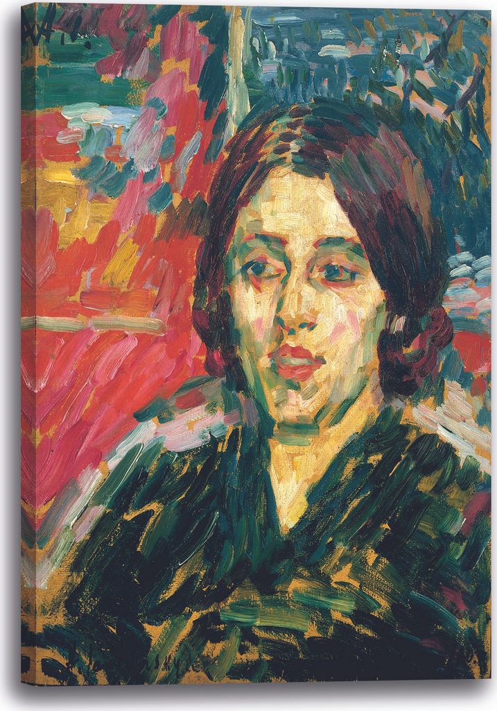 Leinwandbild (70x100cm): Alexej von Jawlensky - Madame Curie I, echter Holz-Keilrahmen inkl. Aufhänger, handgefertigt in Deutschland