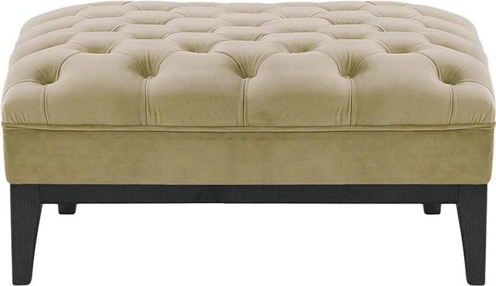 Polsterhocker Chesterfield Modern Wood-Velluto 3-schwarz