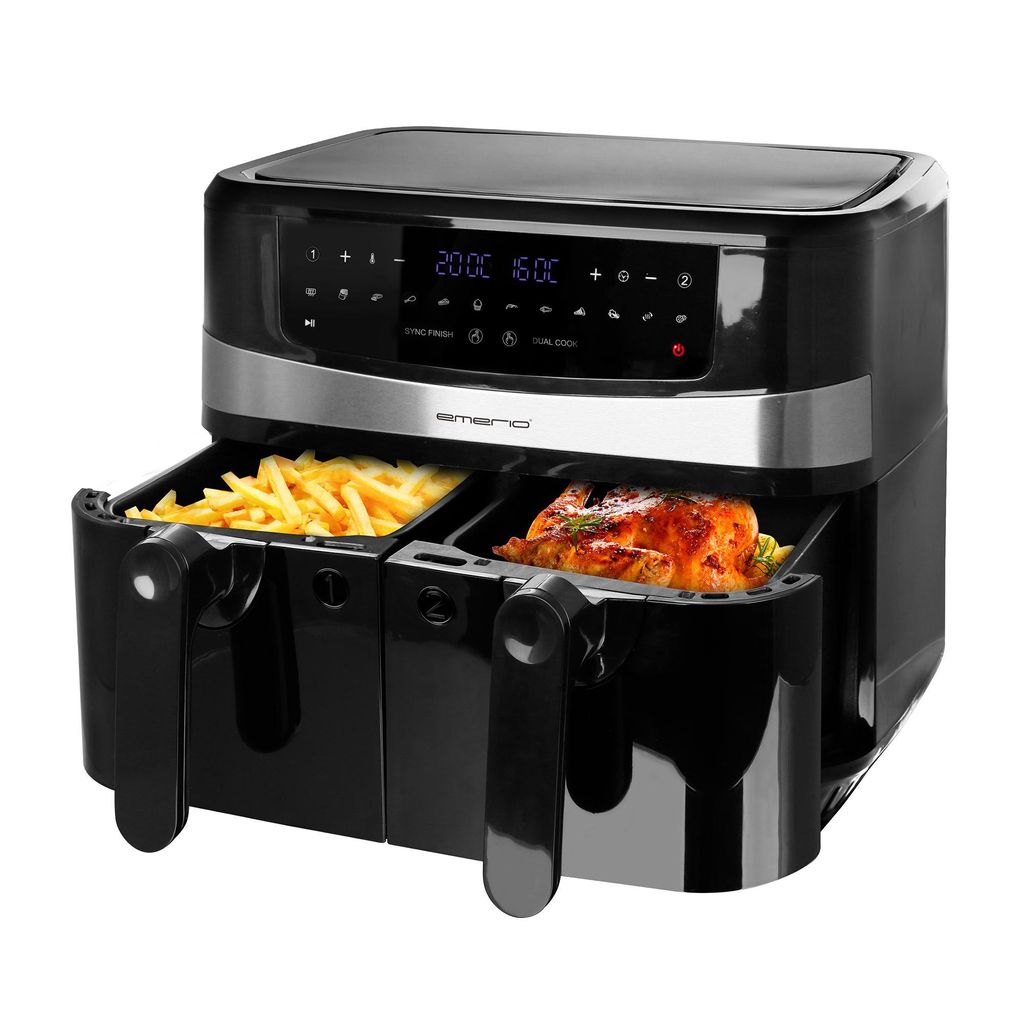 Emerio Airfryer XXL Double 2400 W – 10 litres – Thermostat Image du produit 