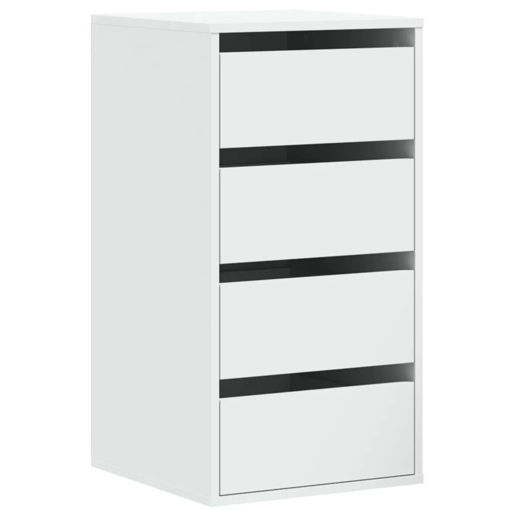 Cassettiera Moderna SYFAX™ Bianca 40x41x76 cm in Multistrato Design