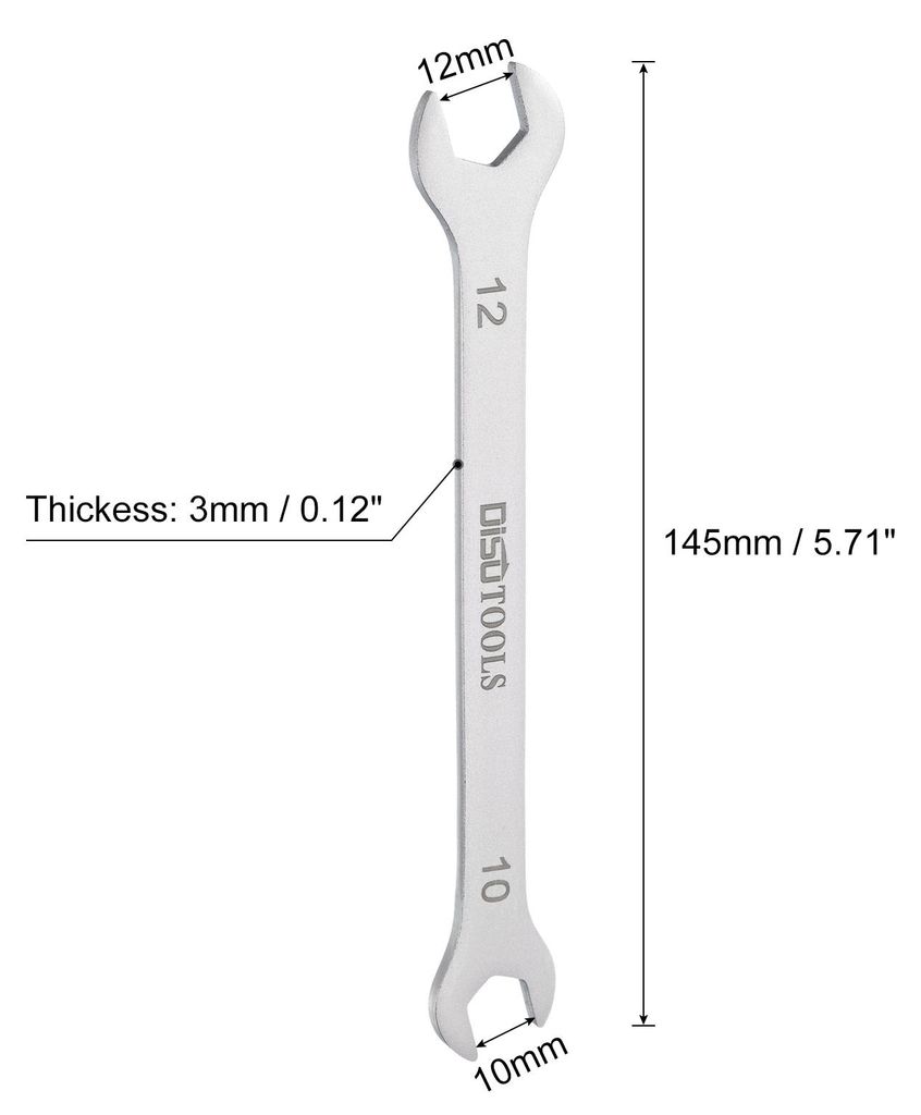 Doppel-Maulschlš¹ssel 10mm x 12mm, Schraubenschlš¹ssel Gabelschlš¹ssel Sandstrahlen 3cr13 Edelstahl, Offener Ringschlš¹ssel fš¹r Haushalt...