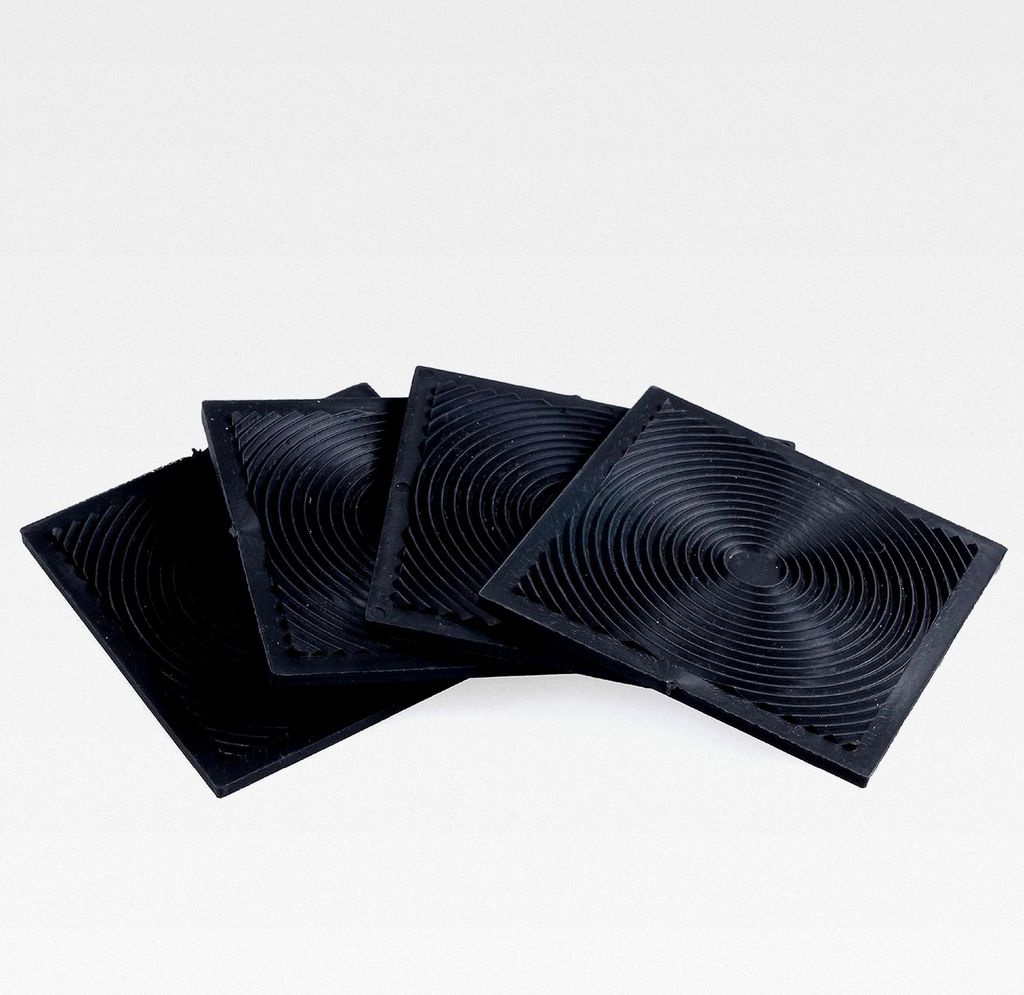 Anti-Rutsch- und Vibrationsdämpfer-Pads für Waschmaschinen und Trockner, schwarz, 4 Stück, stapelbar