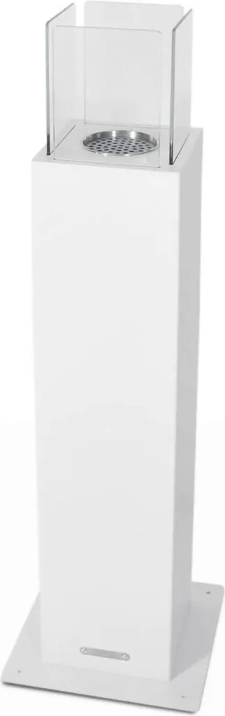 Cheminée au Bioéthanol Design Jakarta Blanche Haute de 110 cm Solide