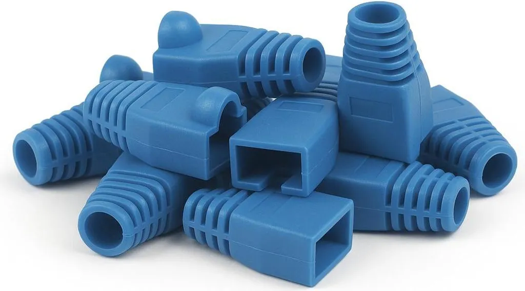 Lot de 10 Manchons DANICOM RJ45 Tule Bleu Souple pour Sertissage de Réseau