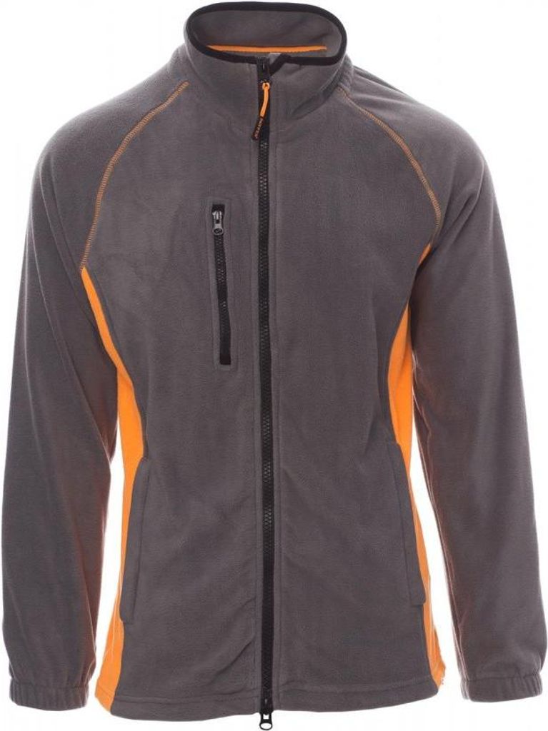 Herren Fleecejacke Zweifarbig "ASPEN+" - Payper Stahlgrau/Orange XS