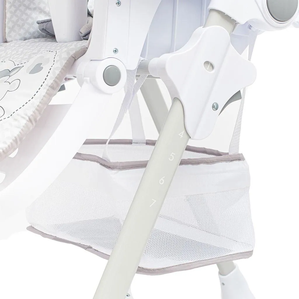 Chaise haute pour repas bébé Baby Mix grise compacte pour petits espaces - 4