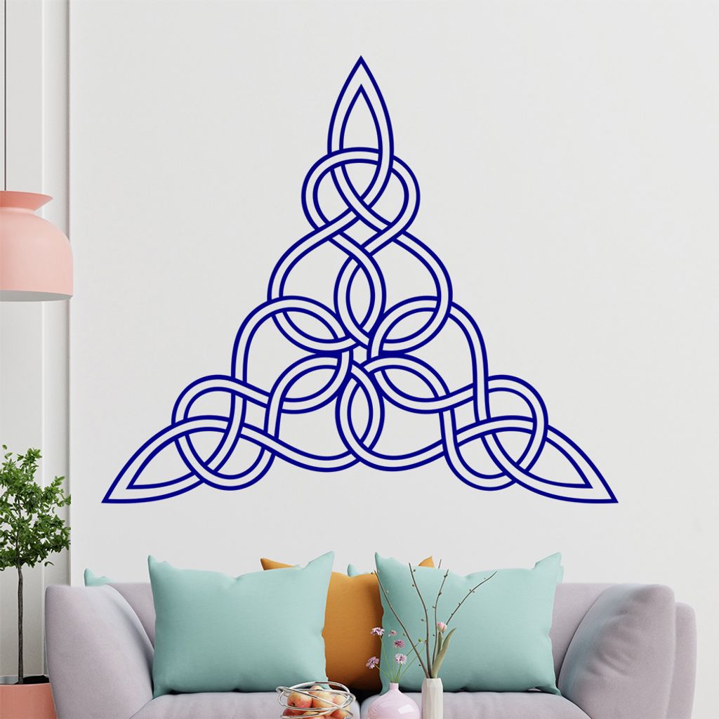keltischer Knoten - Knotenmuster Wandtattoo in 6 Größen - Wandaufkleber Wall Sticker - Dekoration, Küche, Wohnzimmer, Schlafzimmer, Badezimmer