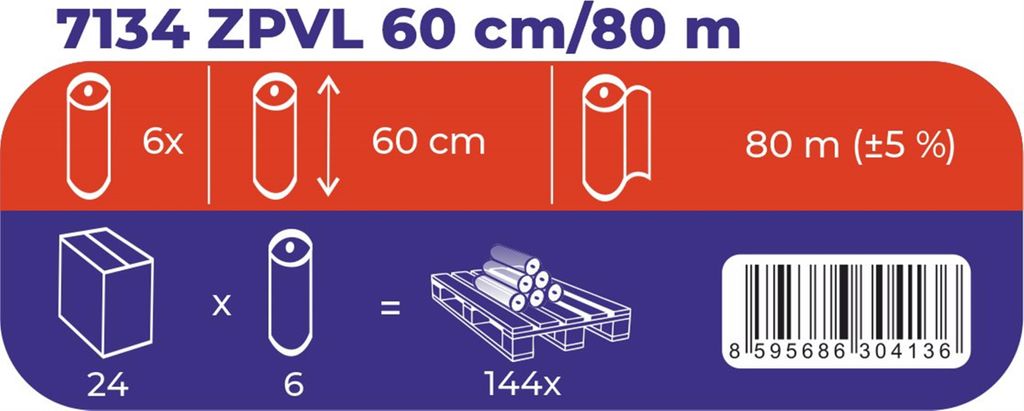 LINTEO Medizinische Unterlage ZPVL 2vr Zellulose 60 cm/80 m