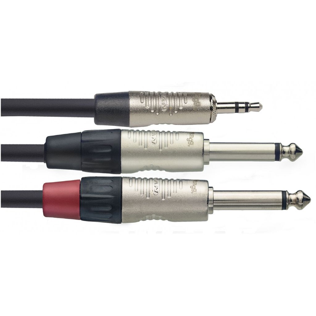 N Serie Y-kabel, Miniklinke/Klinke (m/m), stereo/mono, 3 m
