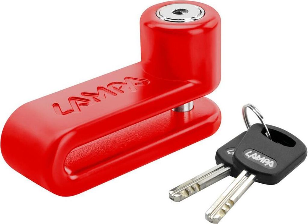 Lampa Pinch XL Scheibenbremsschloss mit 10mm Durchmesser Pin Rot